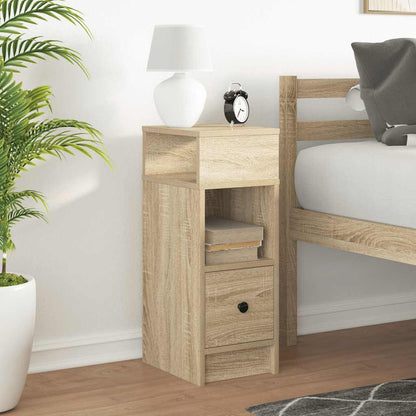 Bedside Cabinet with Drawer Sonoma Oak 25x31x66 cm