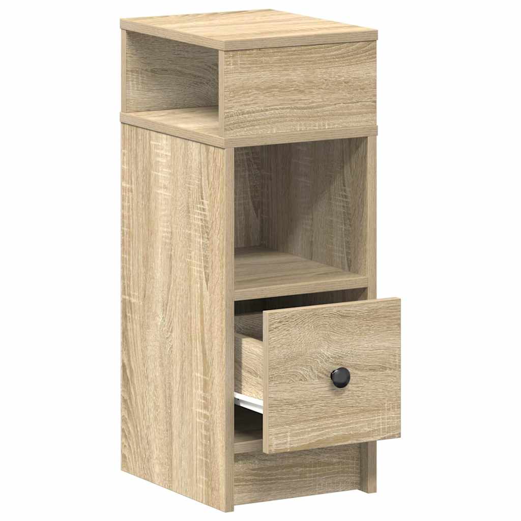 Bedside Cabinet with Drawer Sonoma Oak 25x31x66 cm