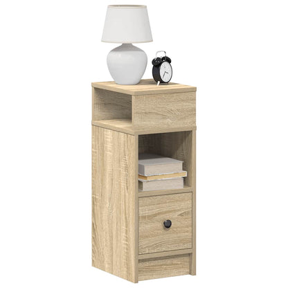 Bedside Cabinet with Drawer Sonoma Oak 25x31x66 cm