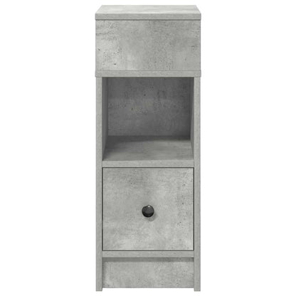 Bedside Cabinet with Drawer Concrete Grey 25x31x66 cm