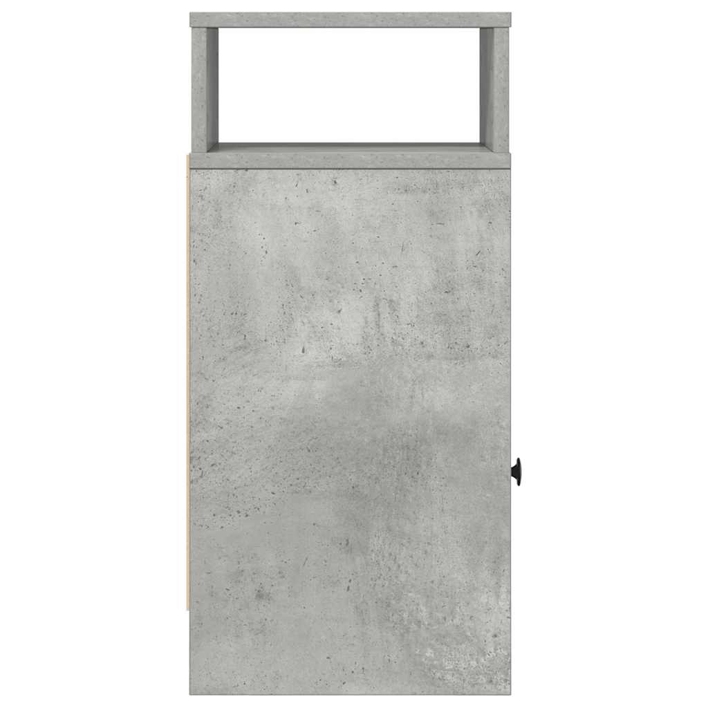 Bedside Cabinet with Drawer Concrete Grey 25x31x66 cm