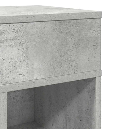 Bedside Cabinet with Drawer Concrete Grey 25x31x66 cm