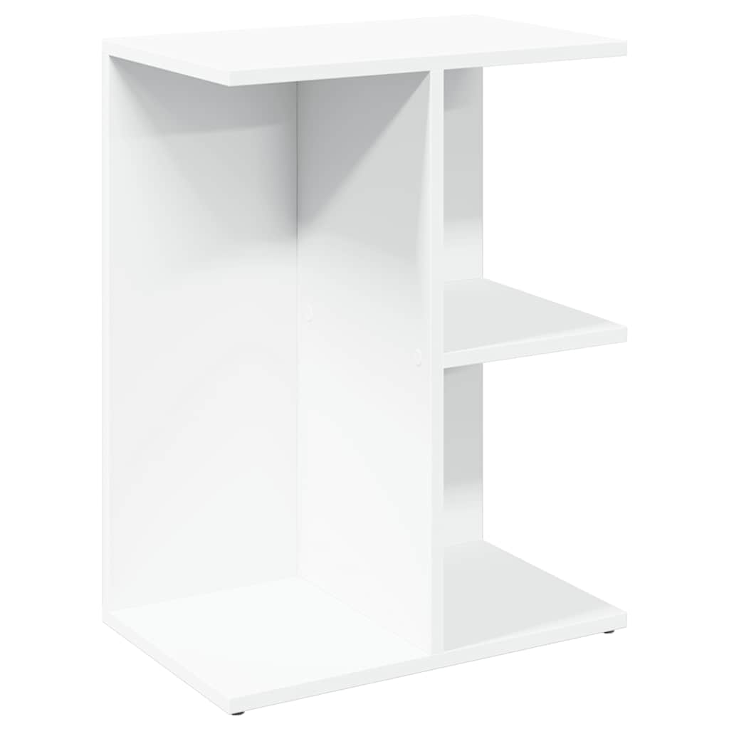 Bedside Table White 46.5x29x61 cm Engineered Wood