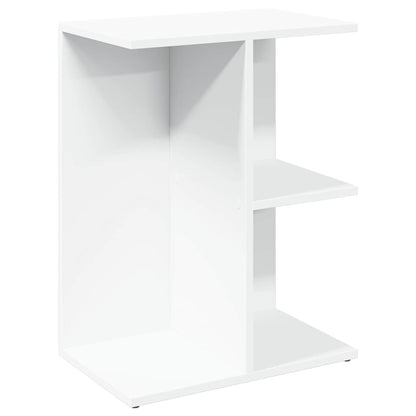 Bedside Table White 46.5x29x61 cm Engineered Wood