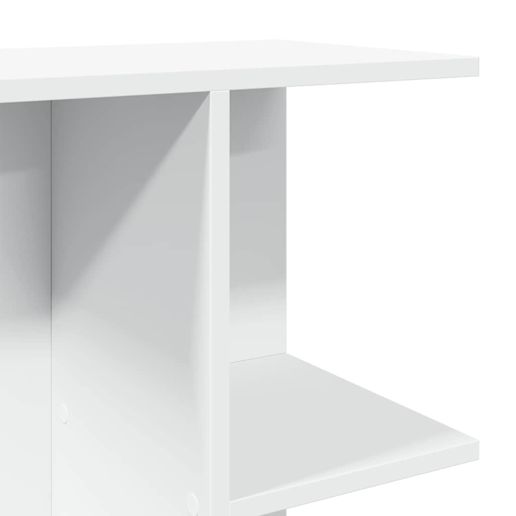 Bedside Table White 46.5x29x61 cm Engineered Wood