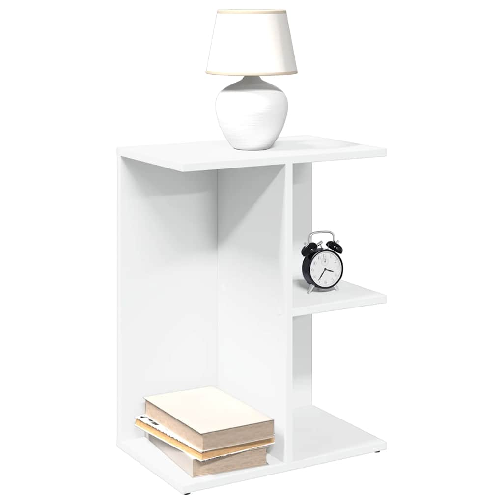 Bedside Table White 46.5x29x61 cm Engineered Wood