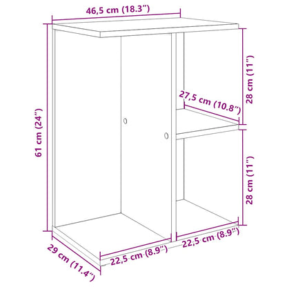 Bedside Tables 2 pcs White 46.5x29x61 cm Engineered Wood