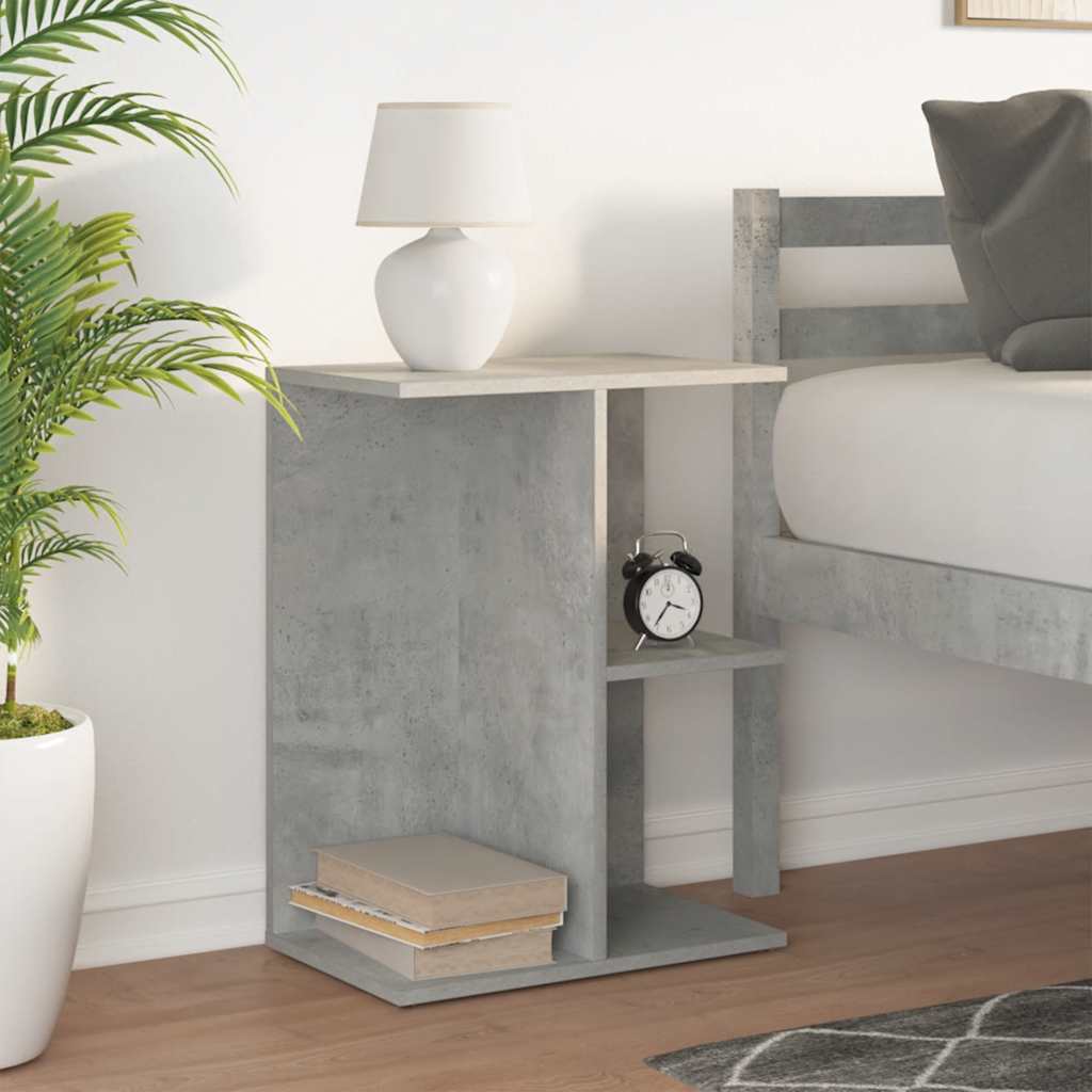 Bedside Table Concrete Grey 46.5x29x61 cm Engineered Wood