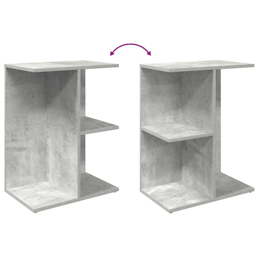 Bedside Table Concrete Grey 46.5x29x61 cm Engineered Wood