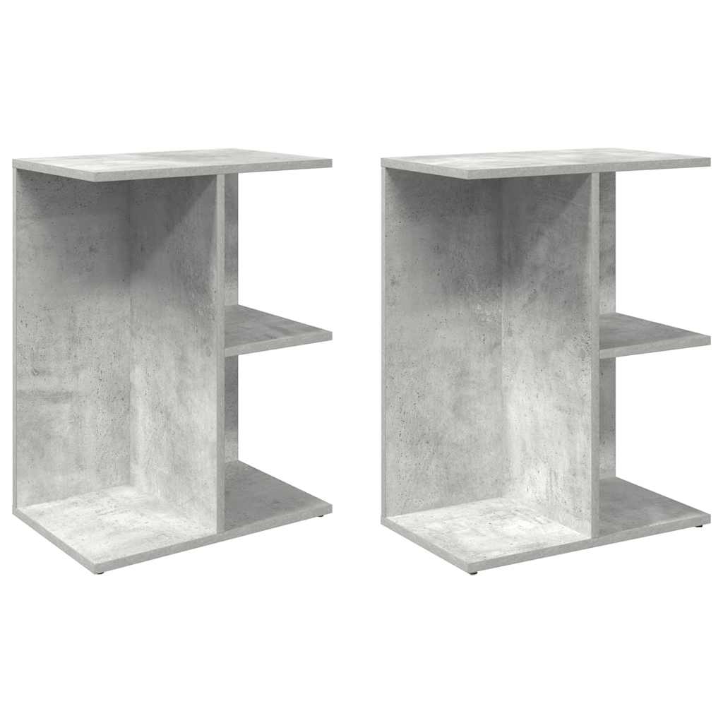 Bedside Tables 2 pcs Concrete Grey 46.5x29x61 cm Engineered Wood