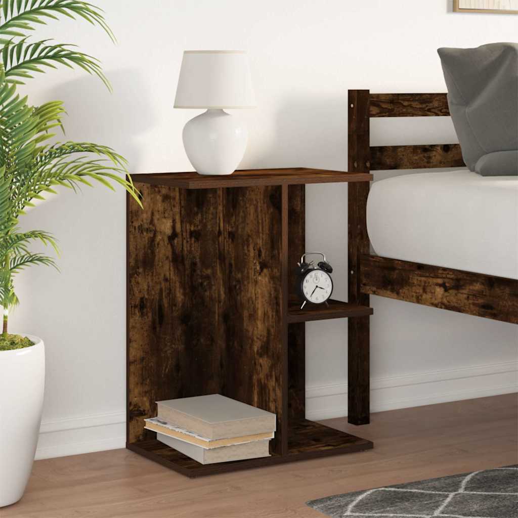 Bedside Table Smoked Oak 46.5x29x61 cm Engineered Wood