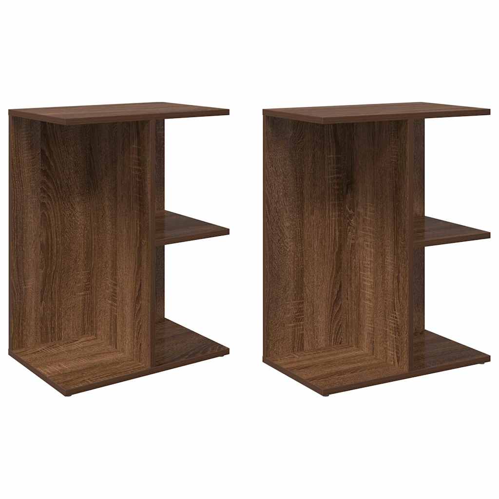 Bedside Tables 2 pcs Brown Oak 46.5x29x61 cm Engineered Wood