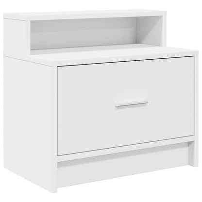 Bedside Cabinet with Drawer White 51x31x47 cm