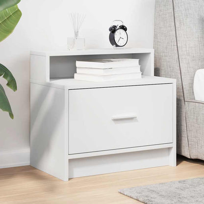 Bedside Cabinet with Drawer White 51x31x47 cm