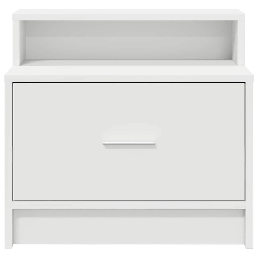 Bedside Cabinet with Drawer White 51x31x47 cm