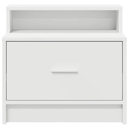 Bedside Cabinet with Drawer White 51x31x47 cm