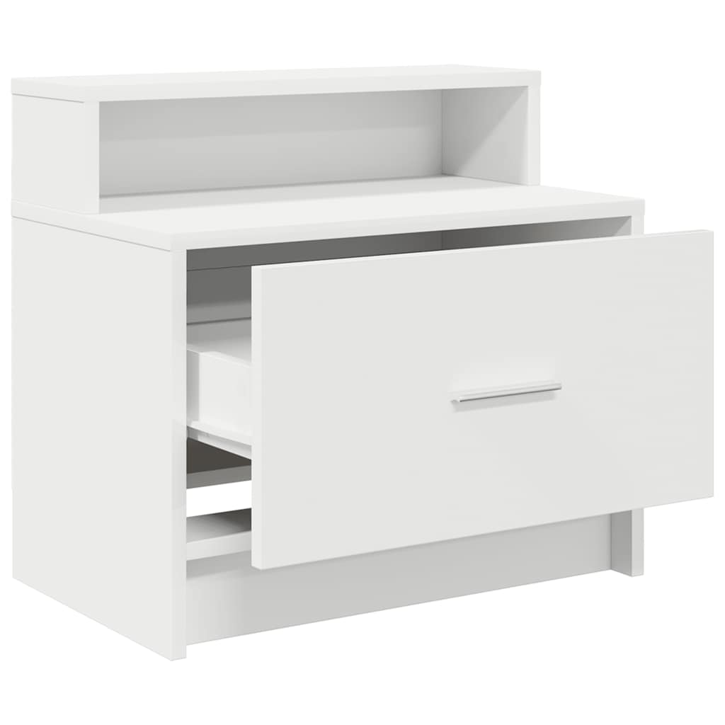 Bedside Cabinet with Drawer White 51x31x47 cm