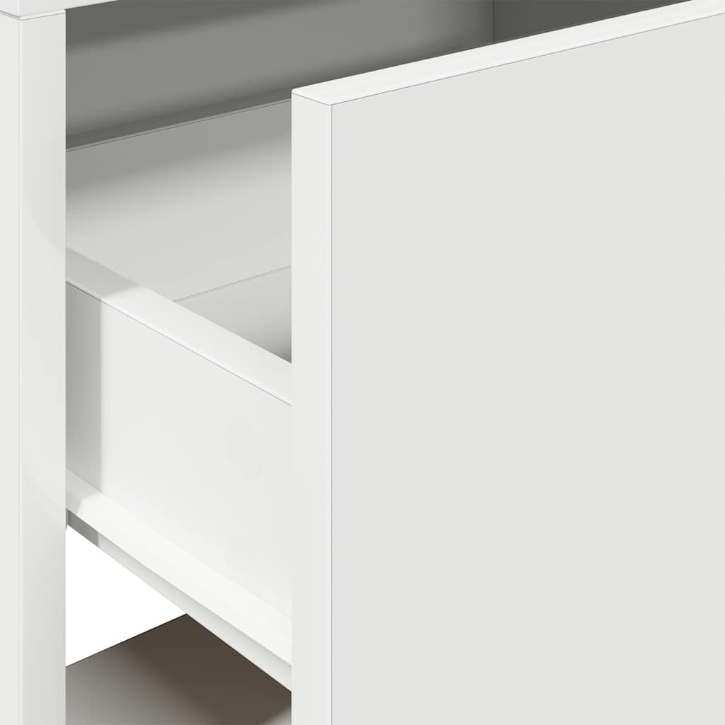 Bedside Cabinet with Drawer White 51x31x47 cm