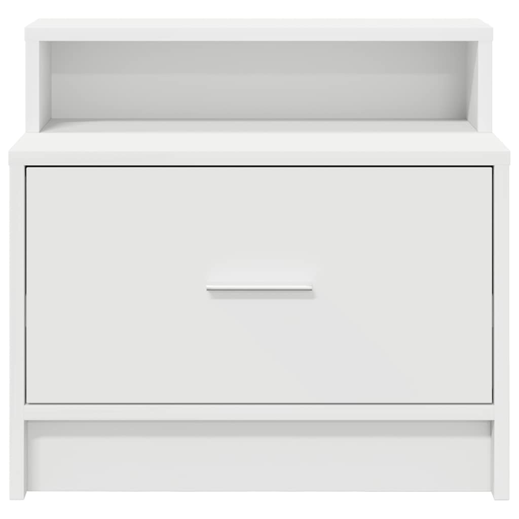 Bedside Cabinets with Drawer 2 pcs White 51x31x47 cm