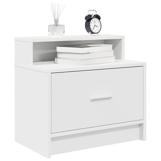 Bedside Cabinets with Drawer 2 pcs White 51x31x47 cm