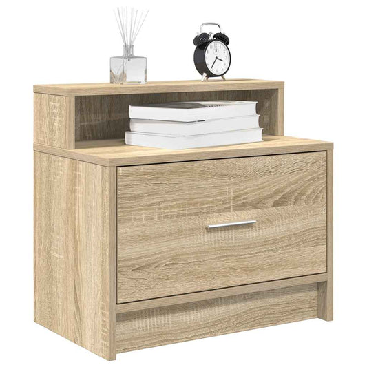 Bedside Cabinet with Drawer Sonoma Oak 51x31x47 cm