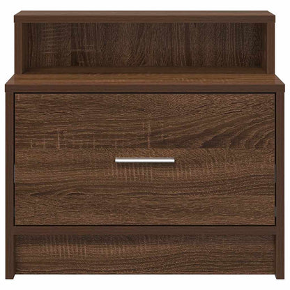 Bedside Cabinet with Drawer Brown Oak 51x31x47 cm