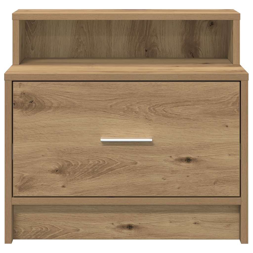 Bedside Cabinets with Drawer 2 pcs Artisan Oak 51x31x47 cm