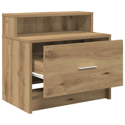 Bedside Cabinets with Drawer 2 pcs Artisan Oak 51x31x47 cm