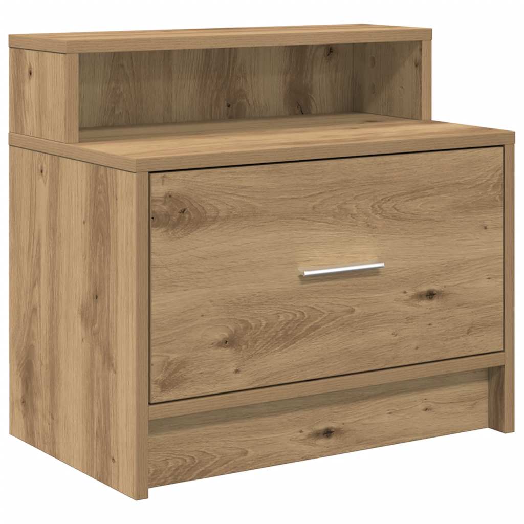 Bedside Cabinets with Drawer 2 pcs Artisan Oak 51x31x47 cm