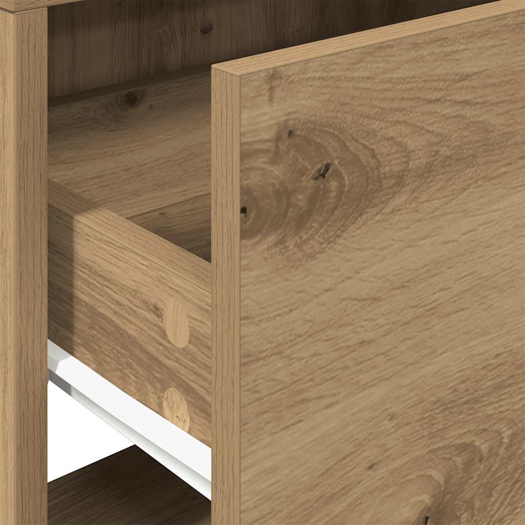 Bedside Cabinets with Drawer 2 pcs Artisan Oak 51x31x47 cm