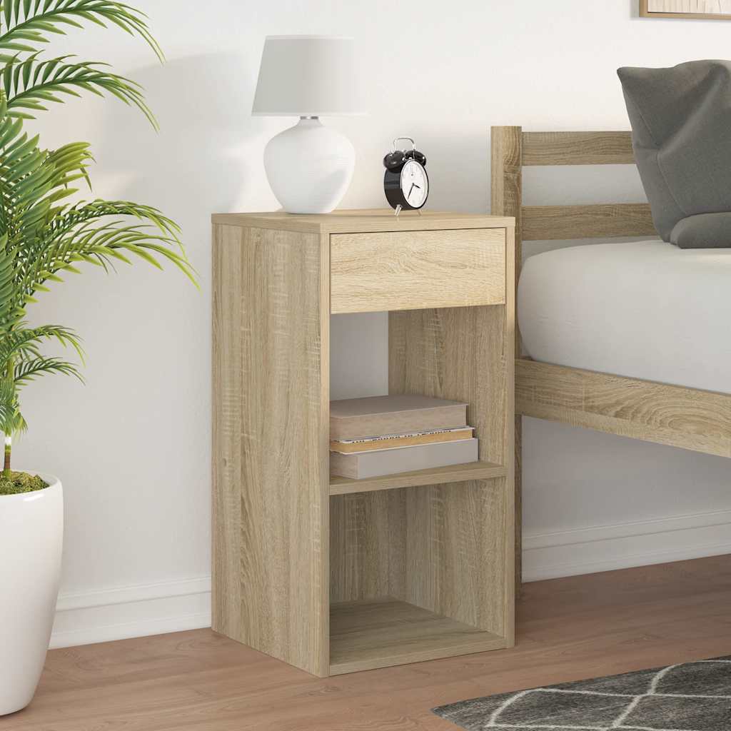 Bedside Cabinet with Drawer Sonoma Oak 35x34x66.5 cm