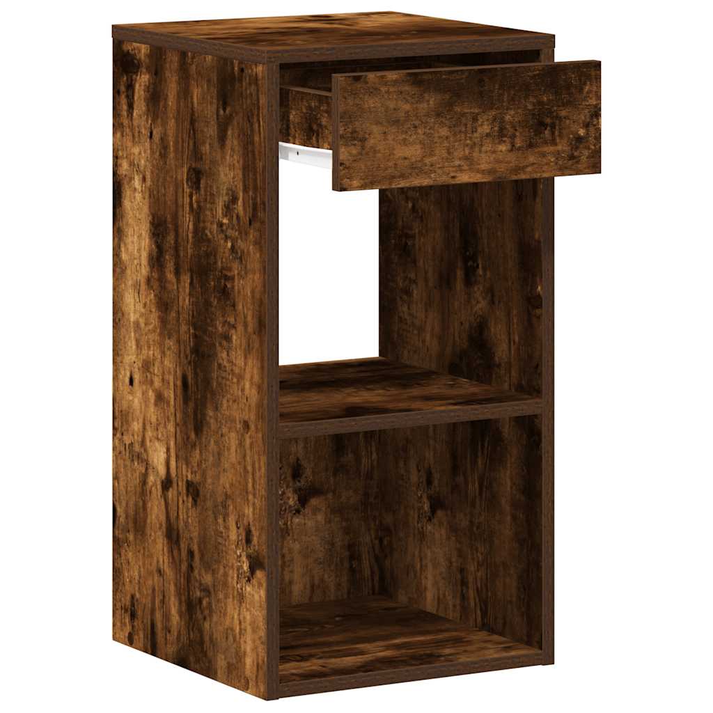 Bedside Cabinets with Drawer 2 pcs Smoked Oak 35x34x66.5 cm