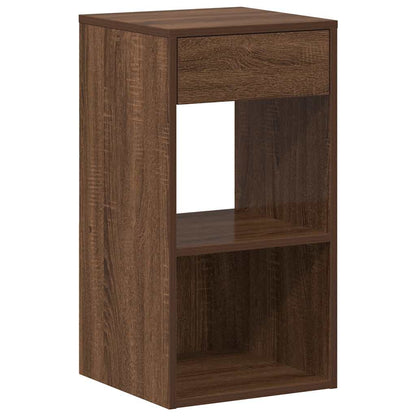 Bedside Cabinet with Drawer Brown Oak 35x34x66.5 cm