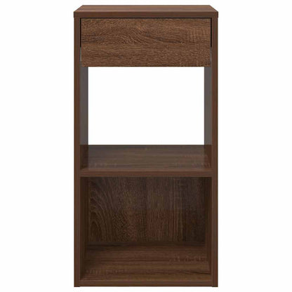 Bedside Cabinet with Drawer Brown Oak 35x34x66.5 cm