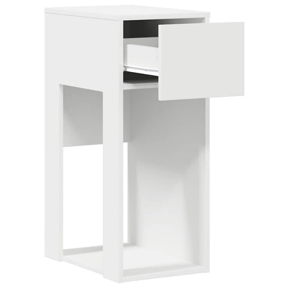 Computer Tower Stand with Drawer White 30x44x74 cm