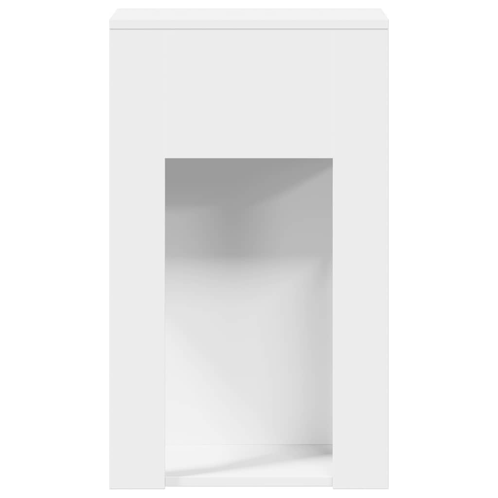 Computer Tower Stand with Drawer White 30x44x74 cm