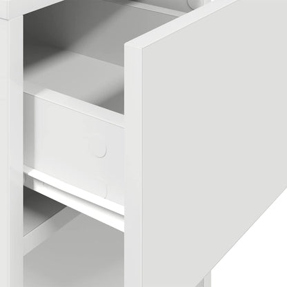 Computer Tower Stand with Drawer White 30x44x74 cm