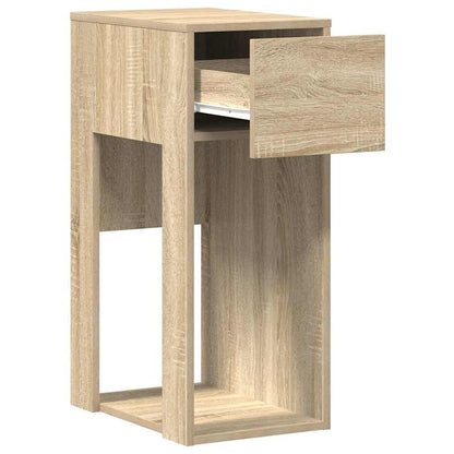 Computer Tower Stand with Drawer Sonoma Oak 30x44x74 cm