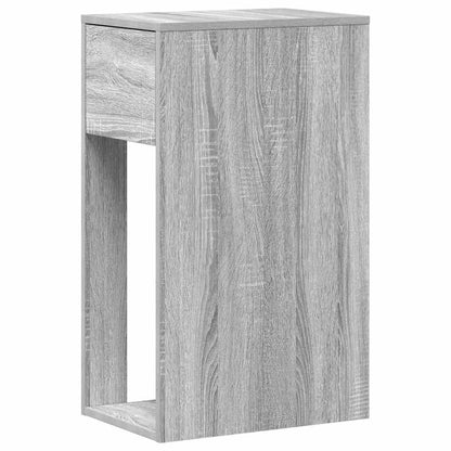 Computer Tower Stand with Drawer Grey Sonoma 30x44x74 cm