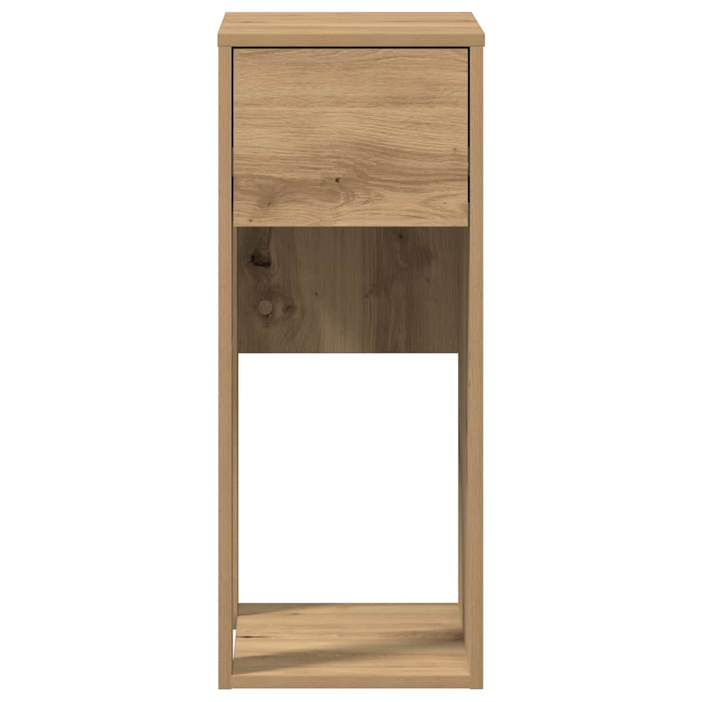 Computer Tower Stand with Drawer Artisan Oak 30x44x74 cm