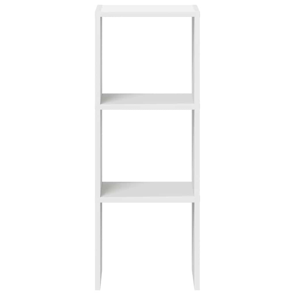 Bookcase Stackable White 30x30x80 cm Engineered Wood