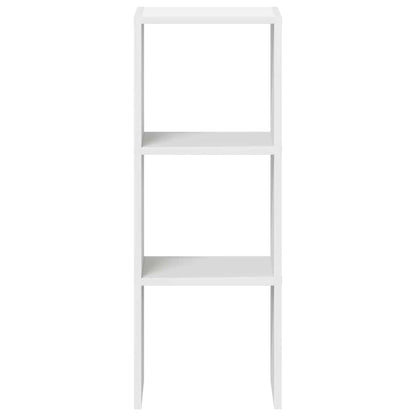 Bookcase Stackable White 30x30x80 cm Engineered Wood