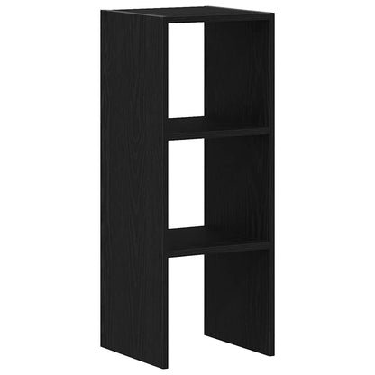 Bookcase Stackable Black Oak 30x30x80 cm Engineered Wood