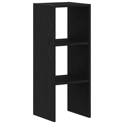 Bookcase Stackable Black Oak 30x30x80 cm Engineered Wood