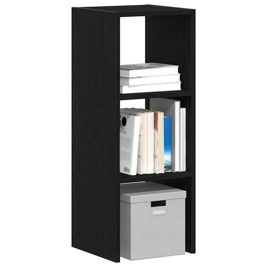 Bookcase Stackable Black Oak 30x30x80 cm Engineered Wood