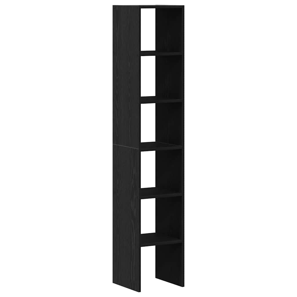 Bookcases 2 pcs Stackable Black Oak 30x30x80 cm Engineered Wood