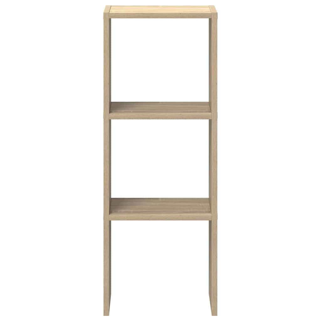 Bookcase Stackable Sonoma Oak 30x30x80 cm Engineered Wood