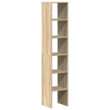 Bookcases 2 pcs Stackable Sonoma Oak 30x30x80 cm Engineered Wood