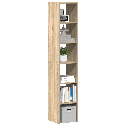 Bookcases 2 pcs Stackable Sonoma Oak 30x30x80 cm Engineered Wood