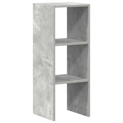 Bookcase Stackable Concrete Grey 30x30x80 cm Engineered Wood